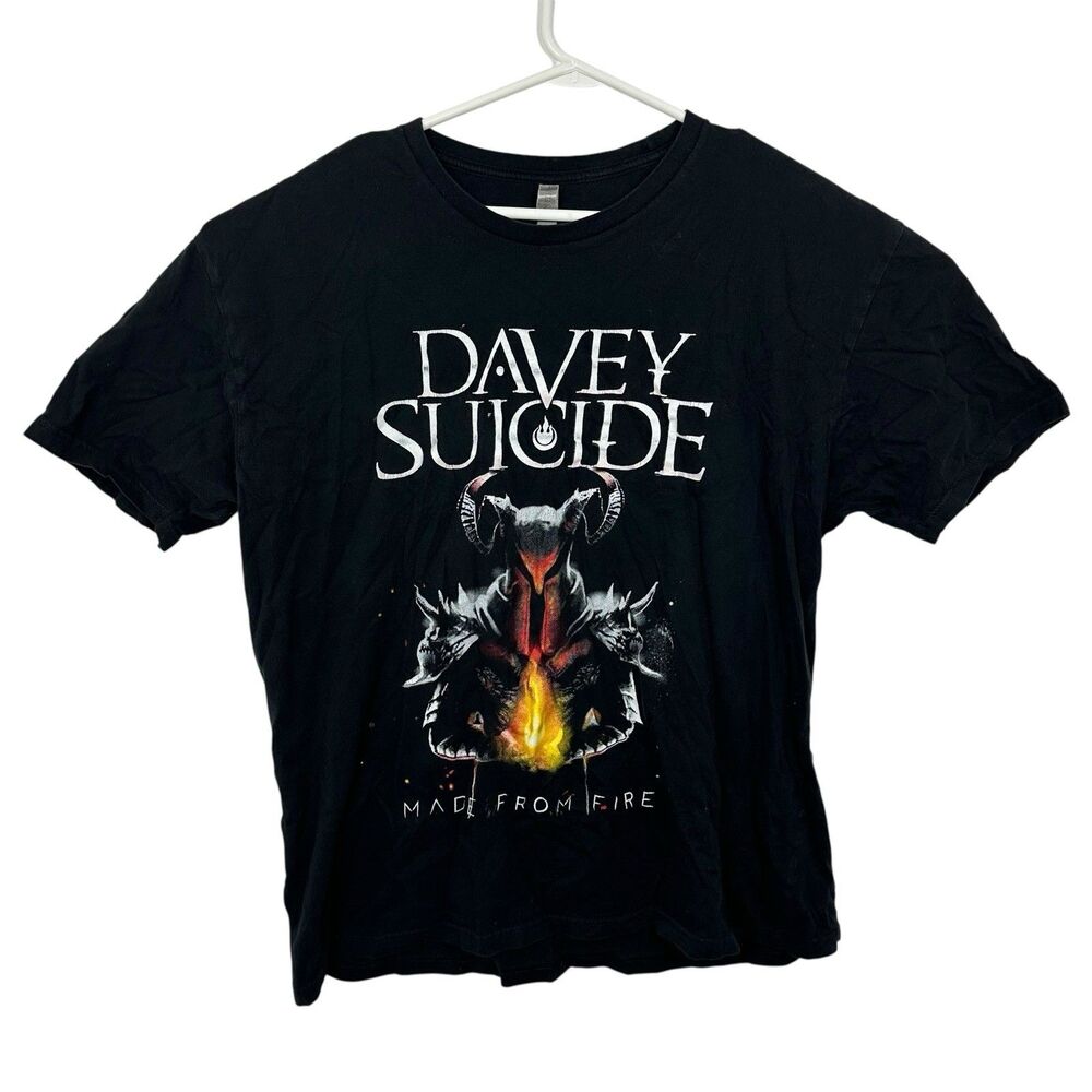 Davey Suicide Concert T-Shirt Blood Lust Death Tour 2017 Gothic Mens Sz L Black
